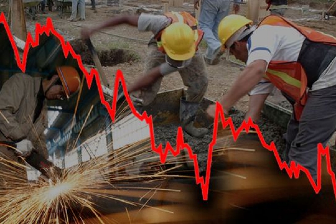 La actividad industrial cayó un 8,5% y la construcción retrocedió un 5,3%